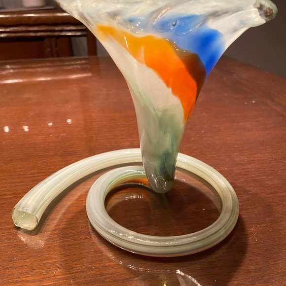 Vintage 1950’s hand blown swirl vase - Picture 4 of 7
